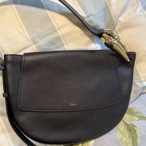 Chloé Kiss Leather Tonal Hobo Bag Shoulder